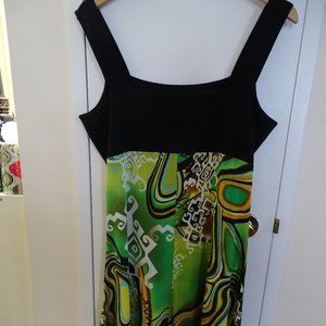Lavena Wide Strap Patterned Dress